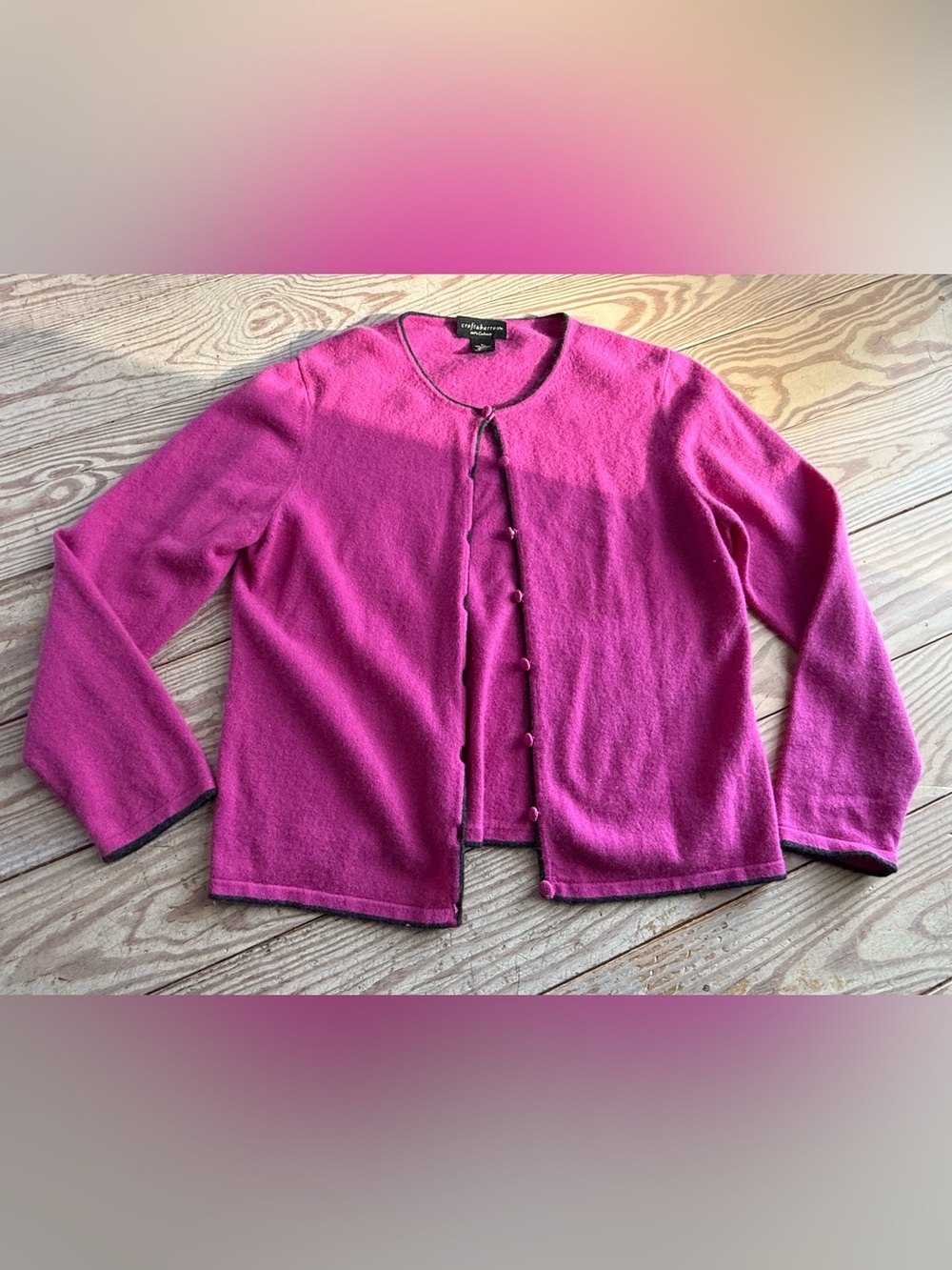 Croft & Barrow 100% Cashmere Cardigan Sweater XL